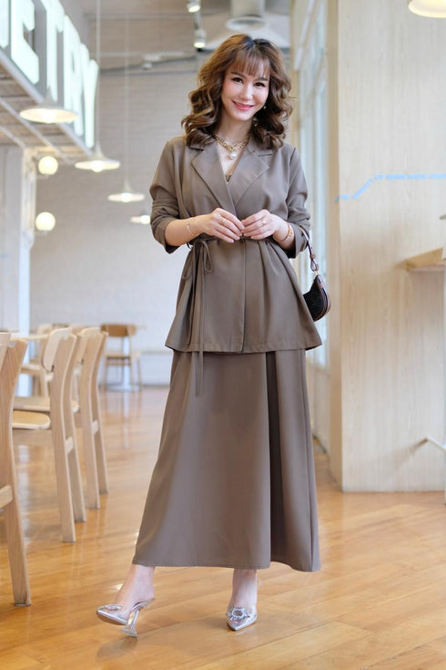 Formal Co-Ord Sets Dress With Blazer